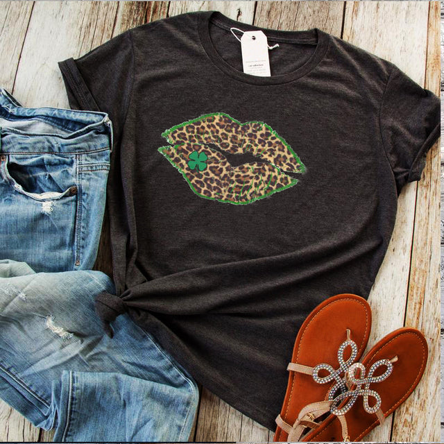 Four Leaf Clover Leopard T-Shirt Four Leaf Clover Leopard T-Shirt - Image 3