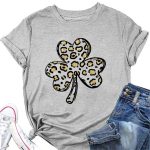 Trendy Irish Tee Shamrock Graphic T-shirt 