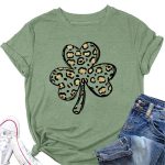 Trendy Irish Tee Shamrock Graphic T-shirt 
