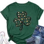 Trendy Irish Tee Shamrock Graphic T-shirt 