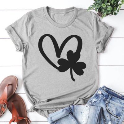 Heart Shamrock Shirt Lucky Shirt