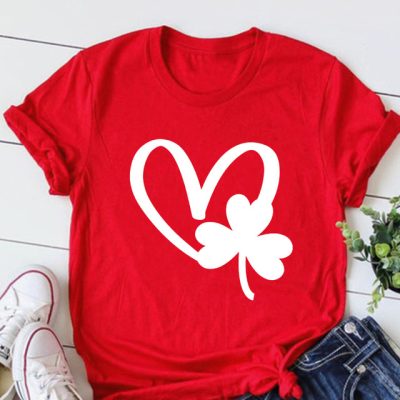 Heart Shamrock Shirt Lucky Shirt