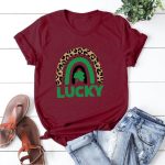Lucky Leopard 2023 Rainbow Shamrock T-Shirt