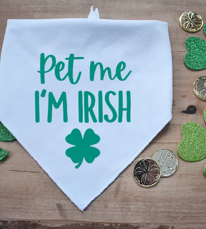 Alternative view of Pet Me I'm Irish Dog Bandana