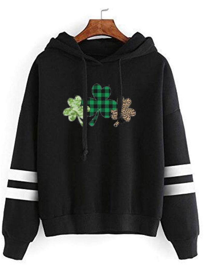 Plaid And Leopard 2024 Shamrock Hoodie