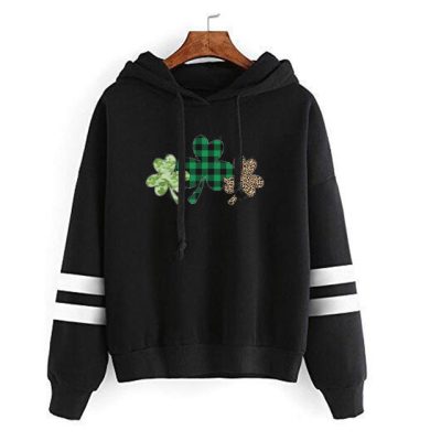 Plaid And Leopard 2024 Shamrock Hoodie