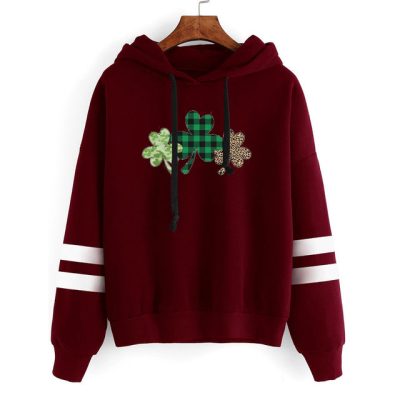 Plaid And Leopard 2024 Shamrock Hoodie