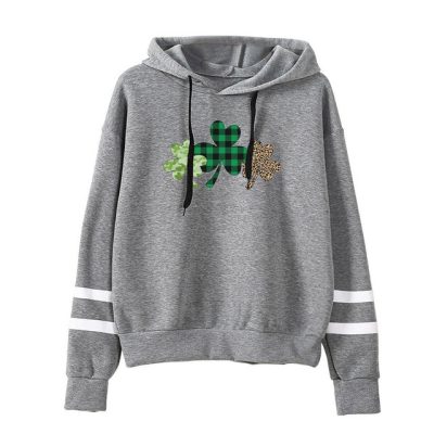 Plaid And Leopard 2024 Shamrock Hoodie