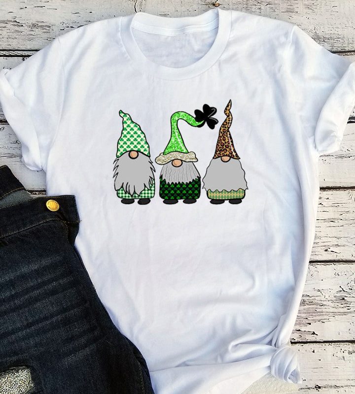 Lucky Three Gnome Design Gnomes Shirt