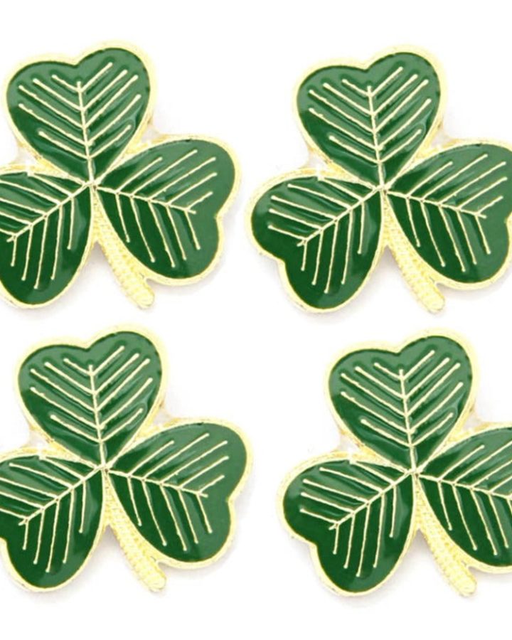 Alternative view of Shamrock Lapel Pin Badge