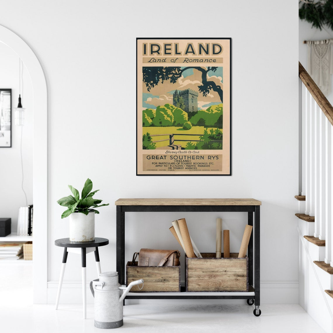 Crok Vintage Blarney Castle Travel Poster 1920-1940 Crok Vintage Blarney Castle Travel Poster 1920-1940 - Image 3