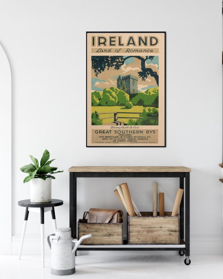 Alternative view of Crok Vintage Blarney Castle Travel Poster 1920-1940