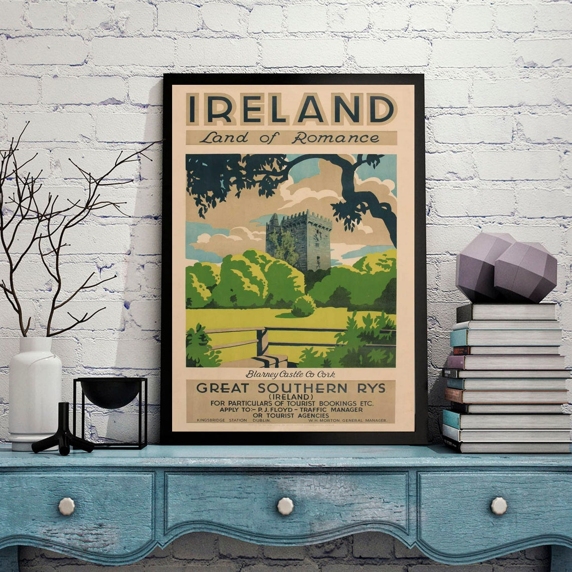 Crok Vintage Blarney Castle Travel Poster 1920-1940 Crok Vintage Blarney Castle Travel Poster 1920-1940 - Image 5
