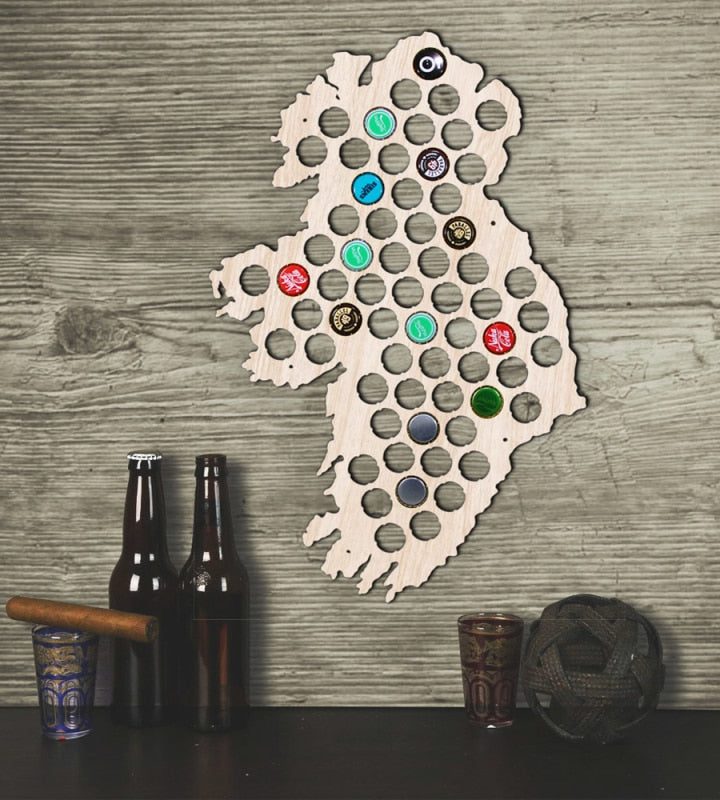 Alternative view of Ireland Beer Cap Map Wall Art