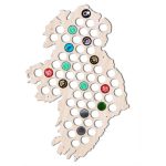 Ireland Beer Cap Map Wall Art