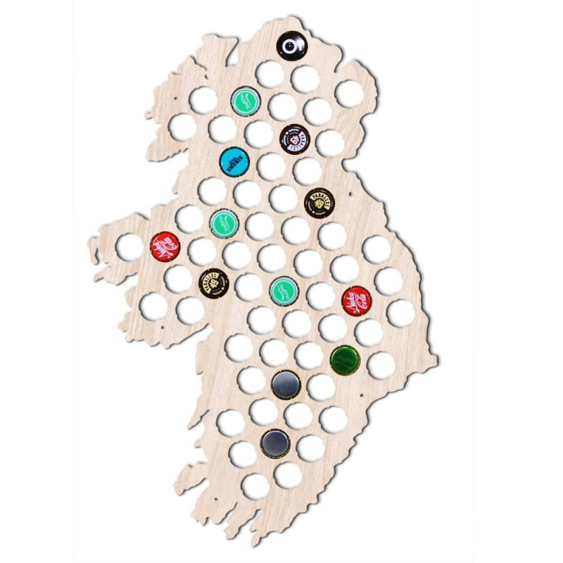 Ireland Beer Cap Map Wall Art Ireland Beer Cap Map Wall Art