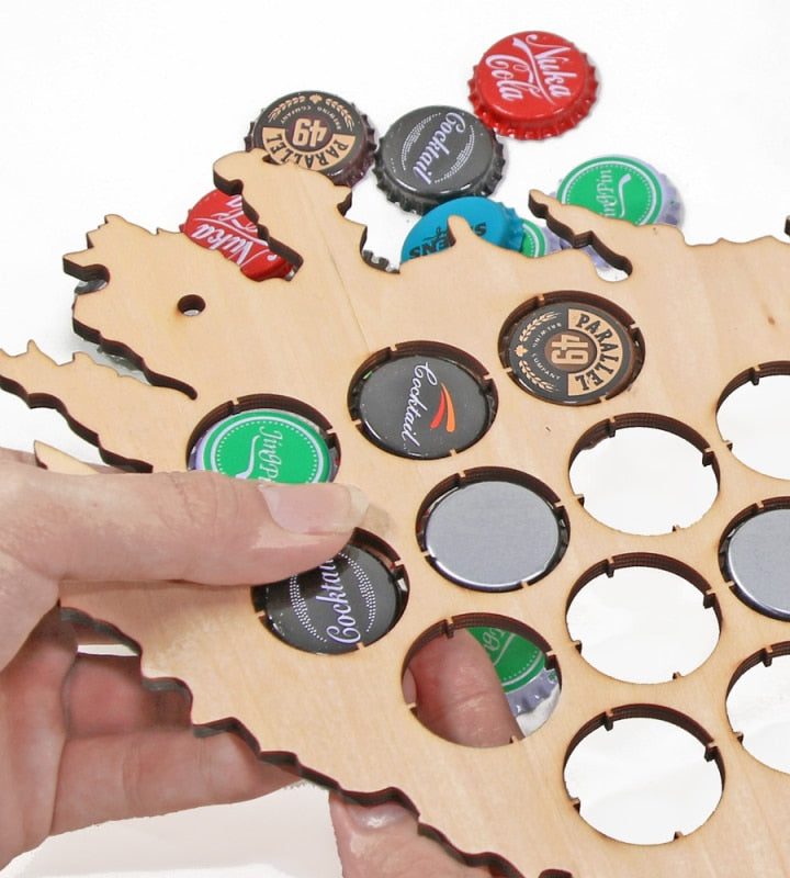 Ireland Beer Cap Map Wall Art Ireland Beer Cap Map Wall Art