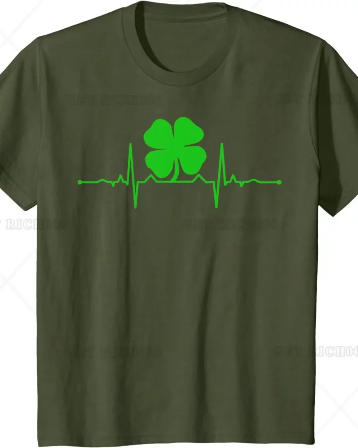 Heartbeat Irish Clover T-shirt Heartbeat Irish Clover T-shirt
