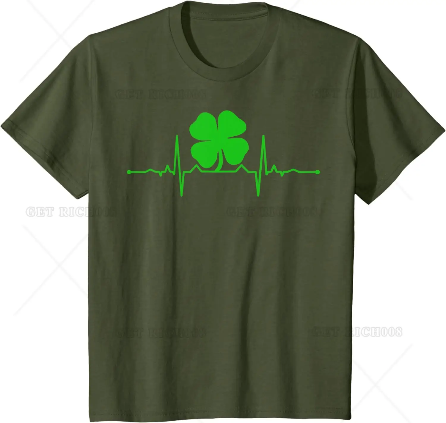 Heartbeat Irish Clover T-shirt Heartbeat Irish Clover T-shirt - Image 6