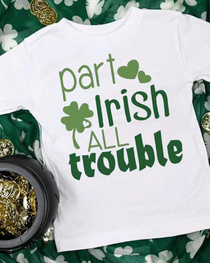 Part Irish All Trouble Print T-shirt