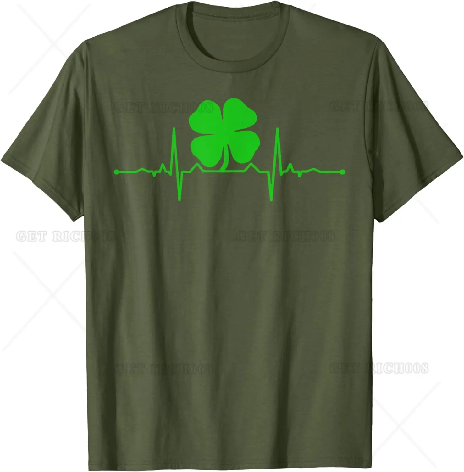 Heartbeat Irish Clover T-shirt Heartbeat Irish Clover T-shirt - Image 3