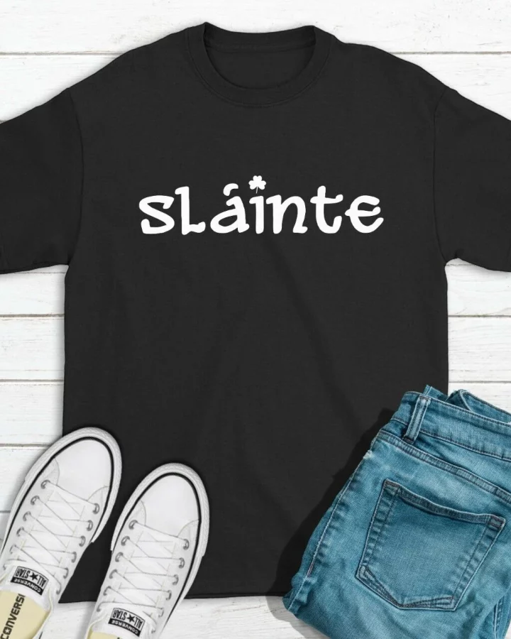 Alternative view of Sláinte Shamrock T-shirt