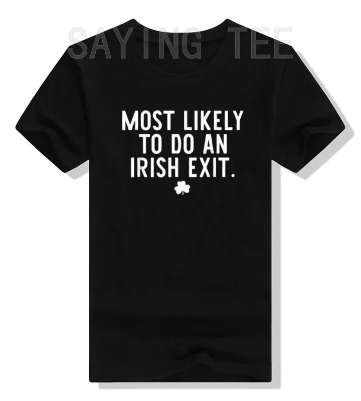 Alternative view of Irish Exit Humor T-shirt