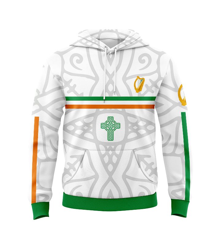Celtic Cross And Irish Harp 1916 Easter Rising Hoodie