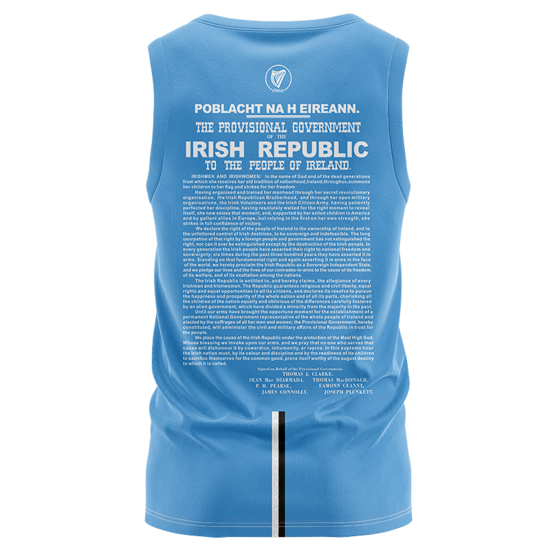 1916 Commemoration Football Sleeveless Jersey Ireland Rugby Sleeveless Vest