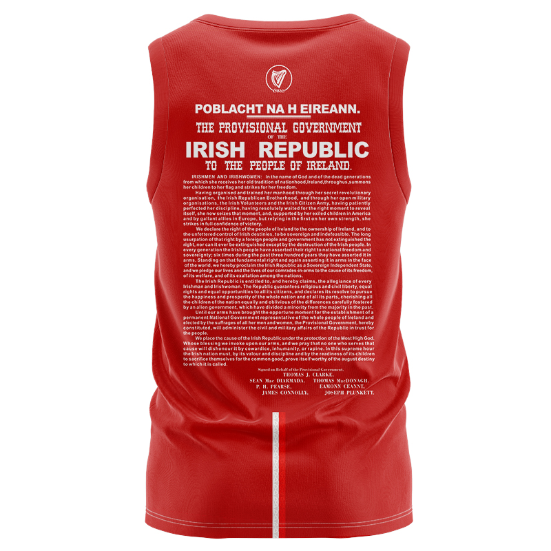 1916 Commemoration Sleeveless Jersey Irish Sleeveless Vest