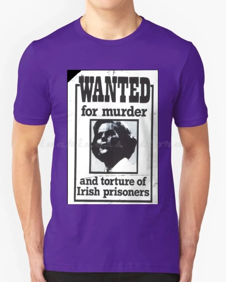Margaret Thatcher Wanted 1990 Poster T-shirt
