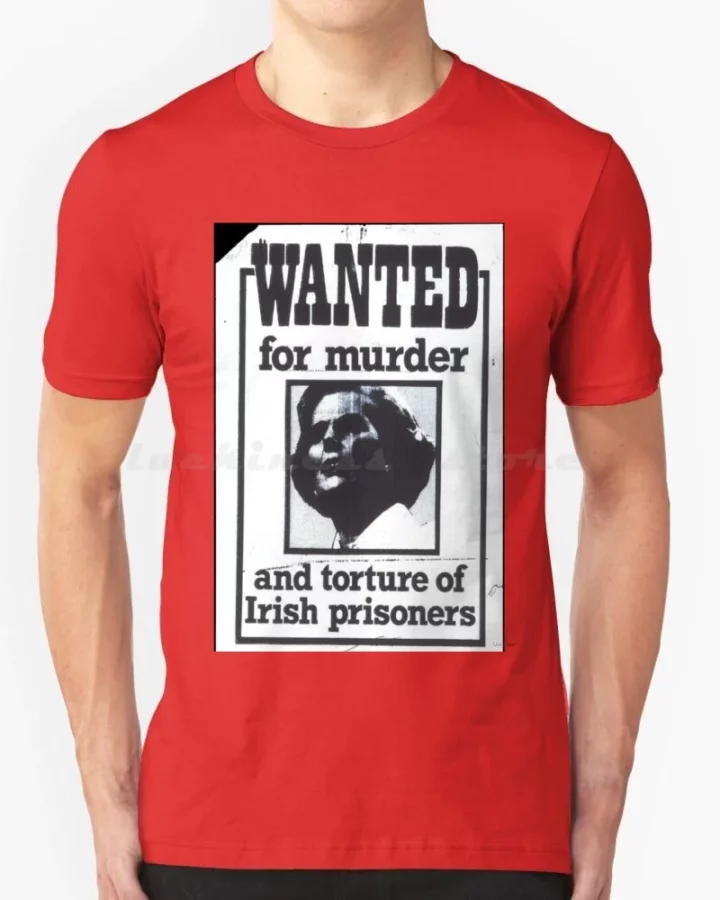 Margaret Thatcher Wanted 1990 Poster T-shirt