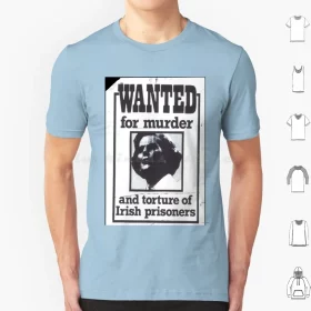 Margaret Thatcher Wanted 1990 Poster T-shirt Margaret Thatcher Wanted 1990 Poster T-shirt