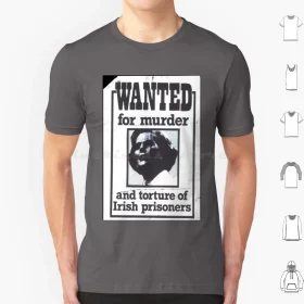 Margaret Thatcher Wanted 1990 Poster T-shirt Margaret Thatcher Wanted 1990 Poster T-shirt