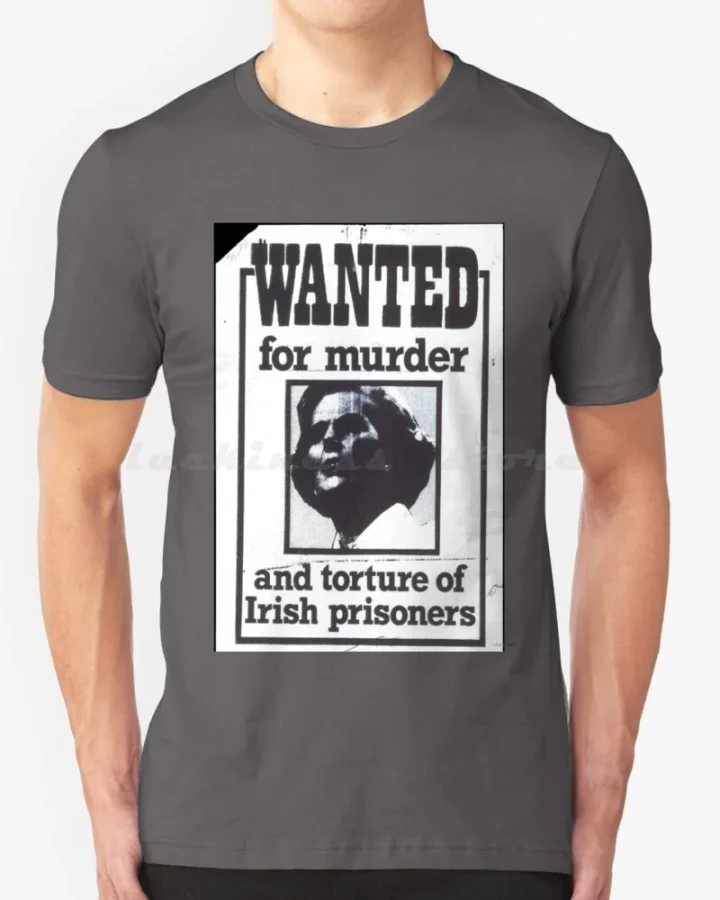 Margaret Thatcher Wanted 1990 Poster T-shirt
