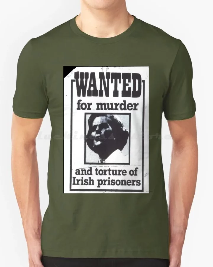Margaret Thatcher Wanted 1990 Poster T-shirt