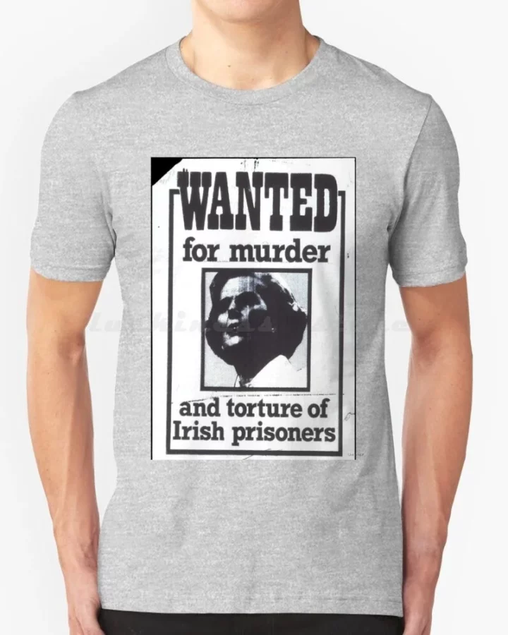 Margaret Thatcher Wanted 1990 Poster T-shirt