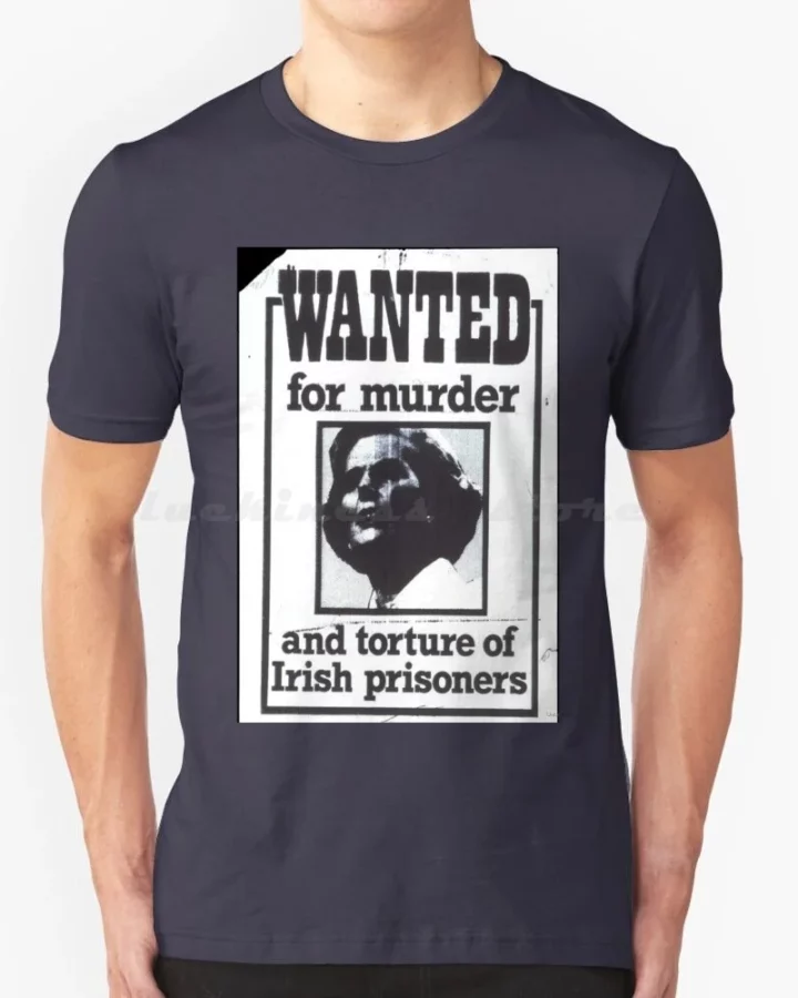 Margaret Thatcher Wanted 1990 Poster T-shirt