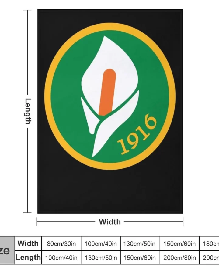 Alternative view of Easter Rising - 1916 Lily Throw Blanket