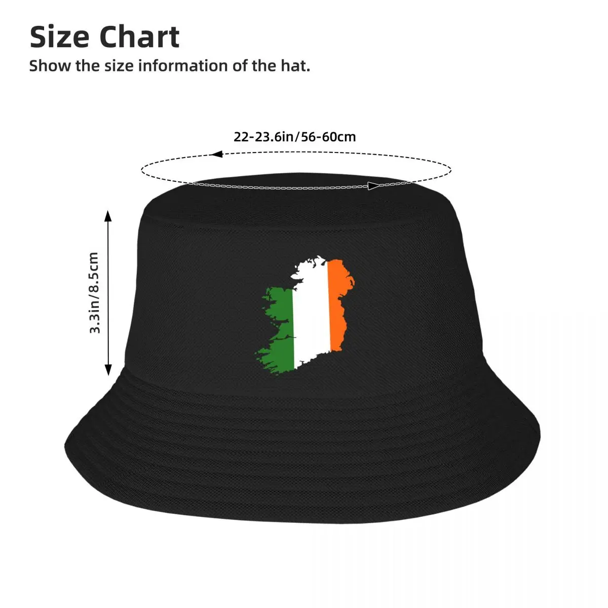 Ireland Flag Map Bucket Hat Ireland Flag Map Bucket Hat - Image 4