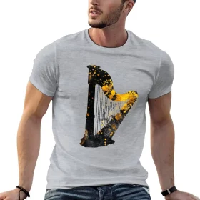Gold Accented Irish Harp Art T-Shirt Gold Accented Irish Harp Art T-Shirt