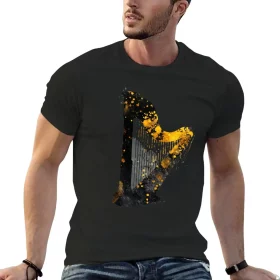Gold Accented Irish Harp Art T-Shirt Gold Accented Irish Harp Art T-Shirt