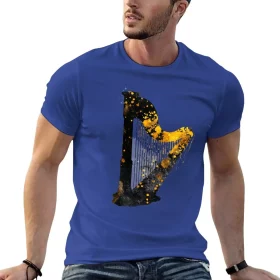 Gold Accented Irish Harp Art T-Shirt Gold Accented Irish Harp Art T-Shirt