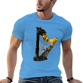 Gold Accented Irish Harp Art T-Shirt Gold Accented Irish Harp Art T-Shirt