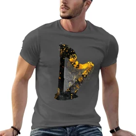 Gold Accented Irish Harp Art T-Shirt Gold Accented Irish Harp Art T-Shirt
