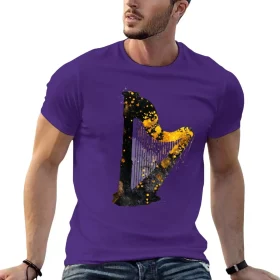Gold Accented Irish Harp Art T-Shirt Gold Accented Irish Harp Art T-Shirt