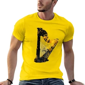 Gold Accented Irish Harp Art T-Shirt Gold Accented Irish Harp Art T-Shirt