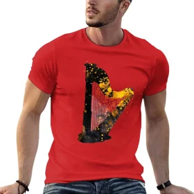 Gold Accented Irish Harp Art T-Shirt Gold Accented Irish Harp Art T-Shirt