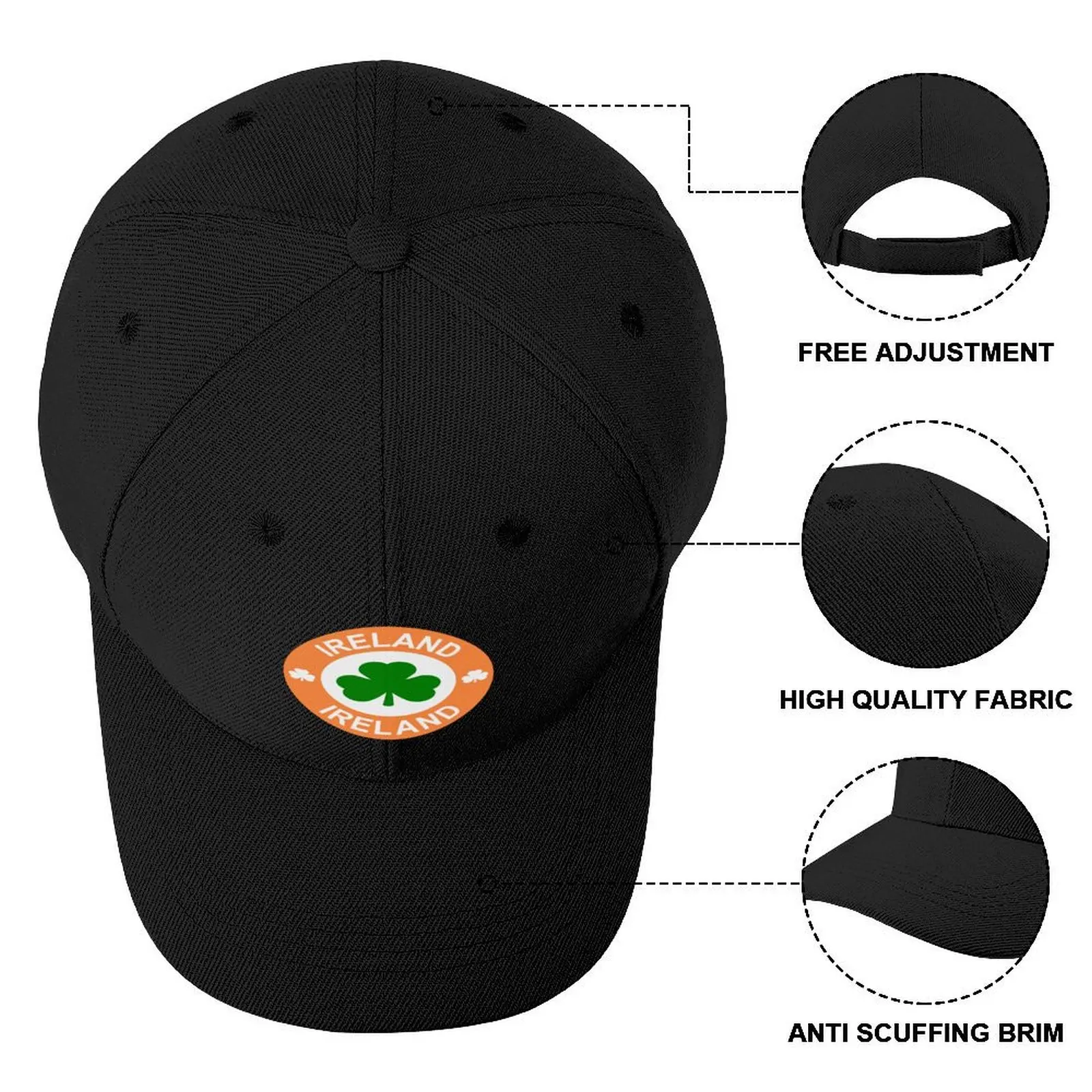 Ireland Football Baseball Hat Ireland Football Baseball Hat - Image 3