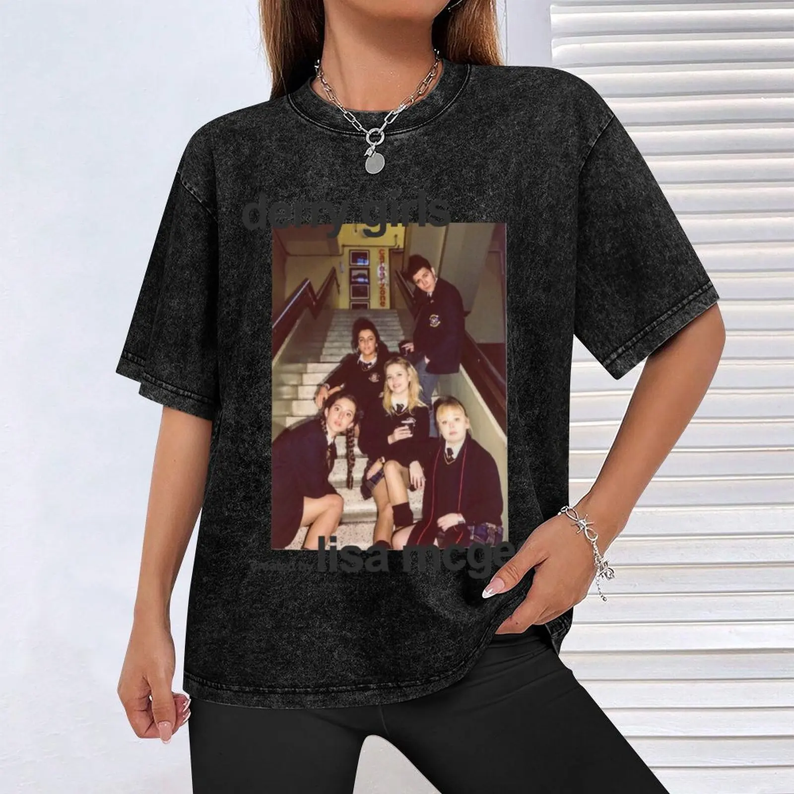 Derry Girls Cast Photo T-Shirt Derry Girls Cast Photo T-Shirt - Image 4